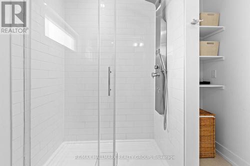 Primary Bedroom Glass walk-in shower detail - 330 Winona Avenue, Ottawa, ON - Indoor Photo Showing Bathroom
