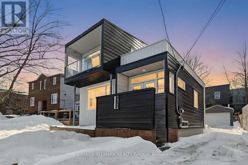 Twilight wiew of side exterior with upper balcony - 330 Winona Avenue, Ottawa, ON - Outdoor