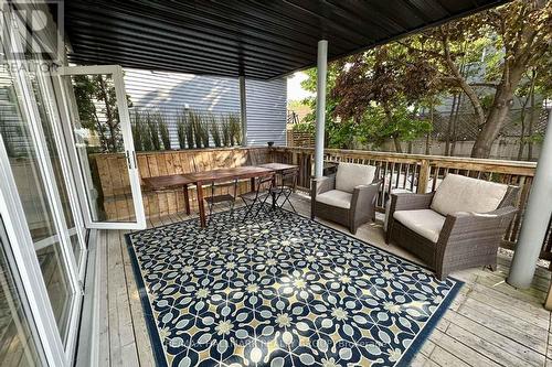 Private, fully covered deck patio off kitchen - 330 Winona Avenue, Ottawa, ON - Outdoor With Deck Patio Veranda With Exterior