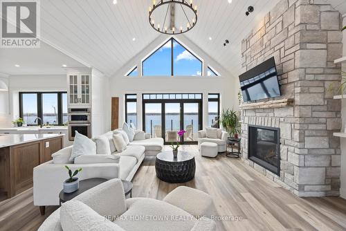 5 Shoreside Way, Augusta, ON - Indoor Photo Showing Living Room With Fireplace