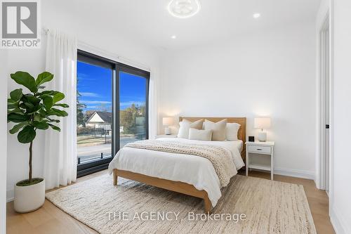 Virtually staged 3rd bed w/heated floor ensuite - 9 Earl Street, Mississauga, ON - Indoor Photo Showing Bedroom