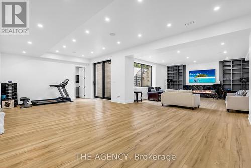 Basement Rec room w/radiant heating capability - 9 Earl Street, Mississauga, ON - Indoor Photo Showing Gym Room