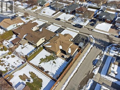 Snowy aerial view featuring a large lot with a very good location - 102 Greeningdon Drive, Hamilton, ON -  With View
