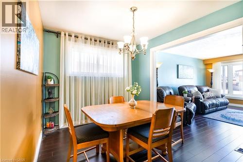 Classic charm & stylish dining - 102 Greeningdon Drive, Hamilton, ON - Indoor Photo Showing Dining Room