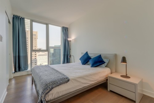 Chambre à coucher principale - 2605-1155 Rue De La Montagne, Montréal (Ville-Marie), QC - Indoor Photo Showing Bedroom