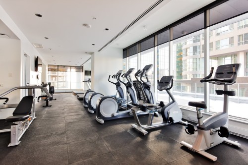 Salle d'exercice - 2605-1155 Rue De La Montagne, Montréal (Ville-Marie), QC - Indoor Photo Showing Gym Room