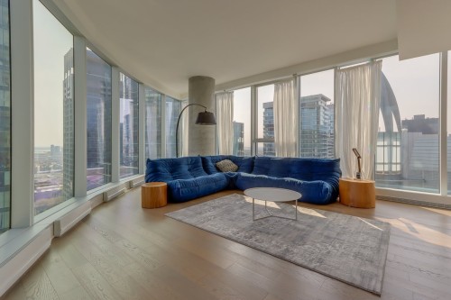 Salon - 2605-1155 Rue De La Montagne, Montréal (Ville-Marie), QC - Indoor Photo Showing Living Room