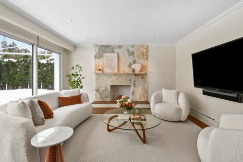 Salon - 1670 Ch. Markham, Mont-Royal, QC - Indoor Photo Showing Living Room With Fireplace