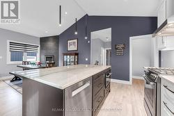 built in microwave and dishwasher in center island - 