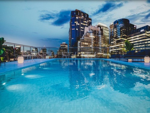 Piscine - 1902-1160 Rue Mackay, Montréal (Ville-Marie), QC - Outdoor With In Ground Pool