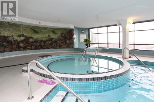 Hot Tub - Rooftop Deck - 1801 - 1300 Bloor Street, Mississauga, ON - Indoor Photo Showing Other Room With In Ground Pool