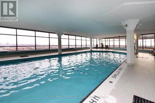 Indoor Pool & Rooftop Deck - 1801 - 1300 Bloor Street, Mississauga, ON - Indoor Photo Showing Other Room With In Ground Pool