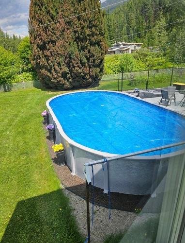 213 Burton School Road, Burton, BC - Outdoor With Above Ground Pool With Backyard