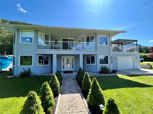 213 Burton School Road, Burton, BC - Outdoor With Balcony With Facade