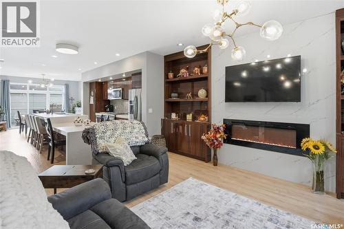 1106 7Th Street E, Saskatoon, SK - Indoor Photo Showing Living Room With Fireplace