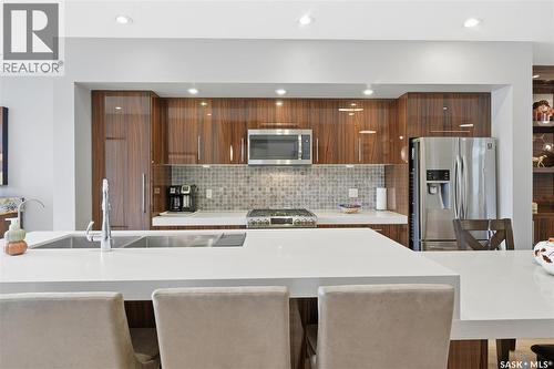 1106 7Th Street E, Saskatoon, SK - Indoor Photo Showing Kitchen With Stainless Steel Kitchen With Double Sink With Upgraded Kitchen