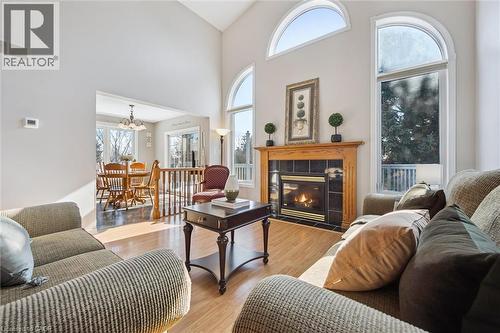 663 Heathcliffe Place, Waterloo, ON - Indoor Photo Showing Living Room With Fireplace