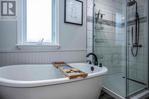 Deep soaker tub - 34 Blackstrap Path, Conception Bay South, NL - Indoor Photo Showing Bathroom