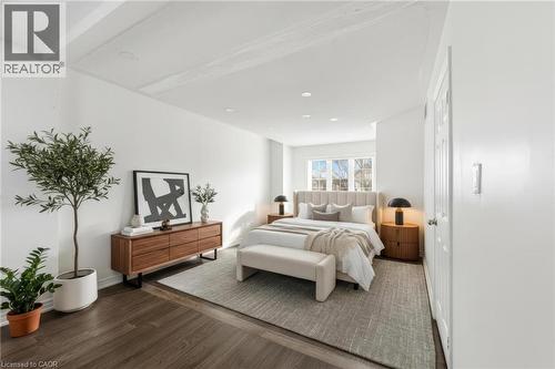 Virtually/digitally staged primary bedroom - 100 Beddoe Drive Unit# 25, Hamilton, ON - Indoor Photo Showing Bedroom