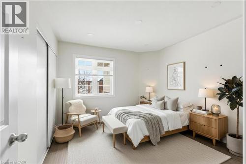 Virtually/digitally staged bedroom - 100 Beddoe Drive Unit# 25, Hamilton, ON - Indoor Photo Showing Bedroom