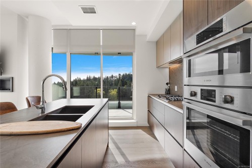 1402-2000 Hannington Rd, Langford, BC - Indoor Photo Showing Kitchen With Double Sink With Upgraded Kitchen