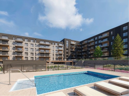 Courtyard - 501-435 57E Rue O., Québec (Charlesbourg), QC - Outdoor With In Ground Pool