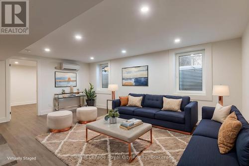 Living room - virtually staged - 255 Normandy Avenue, Waterloo, ON - Indoor Photo Showing Living Room