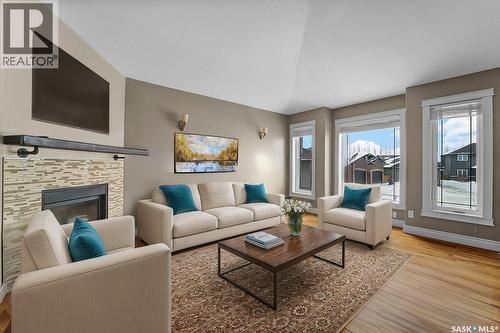 1506 Patrick Place, Saskatoon, SK - Indoor Photo Showing Living Room With Fireplace