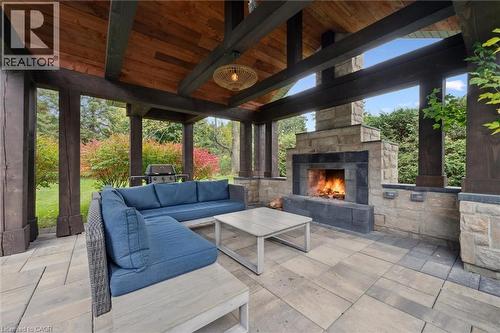 45 Sideroad 18, Fergus, ON -  Photo Showing Living Room With Fireplace