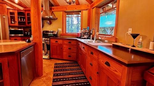 785 Beech Road, Nakusp, BC - Indoor Photo Showing Kitchen With Double Sink
