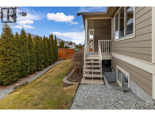 Stairs from deck to yard - 2372 Oglow Drive, Armstrong, BC - Outdoor