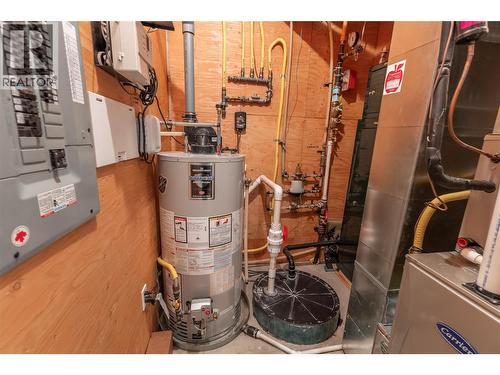 Mechanical room in basement - 2372 Oglow Drive, Armstrong, BC - Indoor Photo Showing Basement