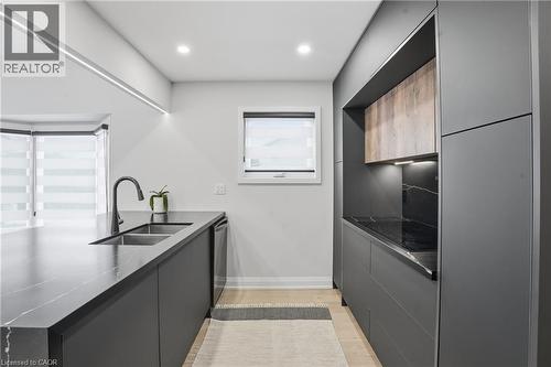 108 Greenshire Drive, Hamilton, ON - Indoor Photo Showing Kitchen With Double Sink