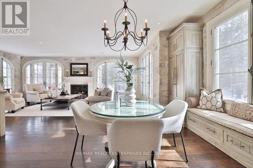 1093 Algonquin Drive, Mississauga, ON - Indoor Photo Showing Dining Room With Fireplace