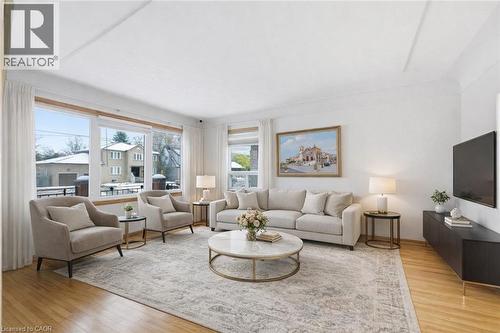 Virtually staged - 314 Hawkridge Avenue, Hamilton, ON - Indoor Photo Showing Living Room
