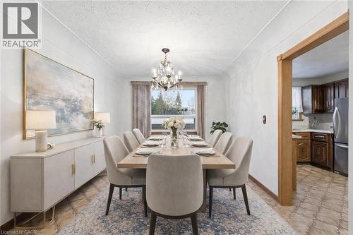 virtually staged - 314 Hawkridge Avenue, Hamilton, ON - Indoor Photo Showing Dining Room