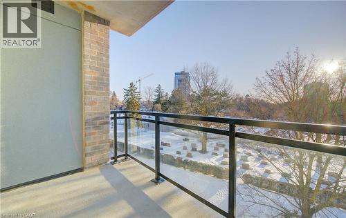 View of balcony - 103 Roger Street Unit# 310, Waterloo, ON - Outdoor With Balcony