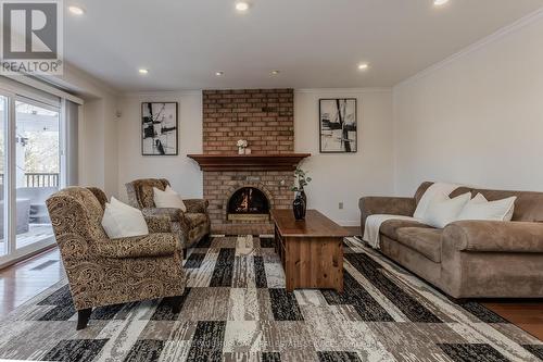 2117 Fallingbrook Court, Burlington, ON - Indoor Photo Showing Living Room With Fireplace