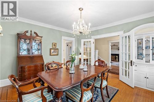 247 Macnab Street S, Hamilton, ON - Indoor Photo Showing Dining Room With Fireplace