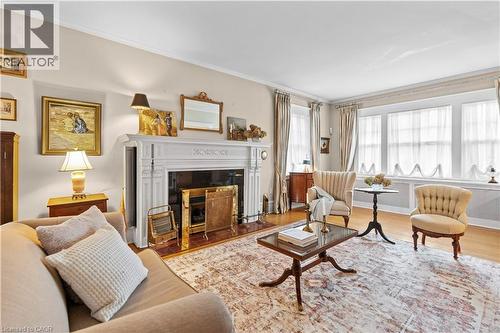 247 Macnab Street S, Hamilton, ON - Indoor Photo Showing Living Room With Fireplace