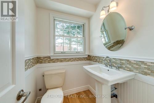 Main Level Powder Room - 1585 Crombie Road, Mississauga, ON - Indoor Photo Showing Bathroom