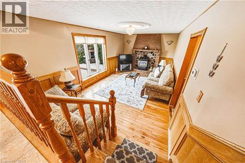 53 Glover Road, Hamilton, ON - Indoor Photo Showing Living Room With Fireplace
