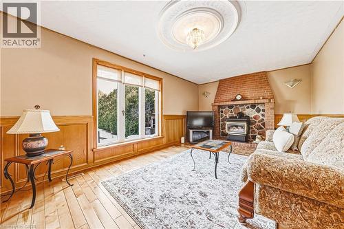 53 Glover Road, Hamilton, ON - Indoor Photo Showing Living Room With Fireplace