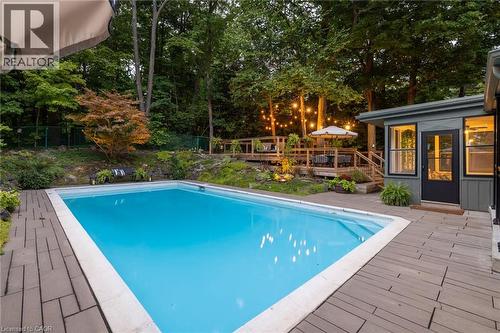 2129 Highview Drive, Burlington, ON - Outdoor With In Ground Pool With Deck Patio Veranda