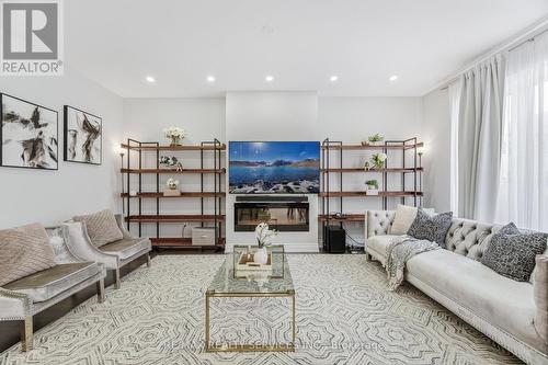 356 Clockwork Drive, Brampton, ON - Indoor Photo Showing Living Room With Fireplace