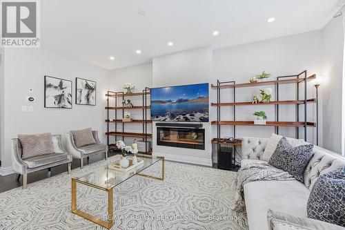 356 Clockwork Drive, Brampton, ON - Indoor Photo Showing Living Room With Fireplace