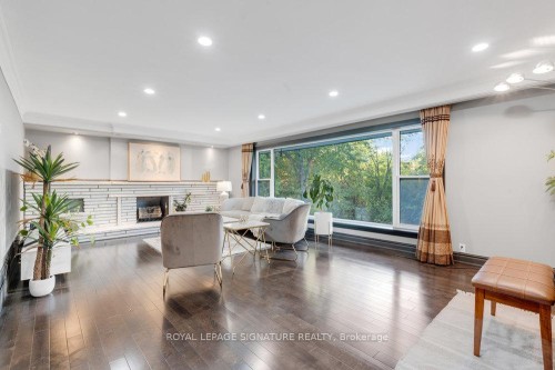 23 Burnview Crescent, Toronto, ON - Indoor Photo Showing Living Room With Fireplace