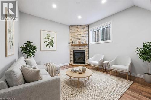 162 Esson Street, Waterloo, ON - Indoor Photo Showing Living Room With Fireplace