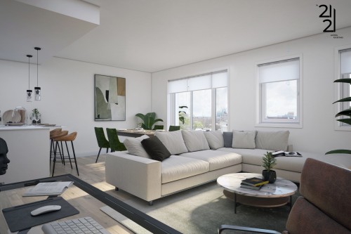 Salon - 502-2121 Av. Papineau, Montréal (Ville-Marie), QC - Indoor Photo Showing Living Room