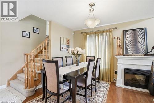 2505 Valleyridge Drive, Oakville, ON - Indoor Photo Showing Dining Room With Fireplace